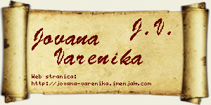 Jovana Varenika vizit kartica